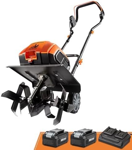 Alt Text for image 1: LawnMaster Brushless 48V MAX Cordless Tiller Cultivator