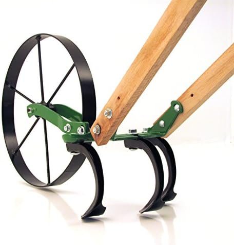 Alt Text for Hoss Single Wheel Hoe in a garden setting